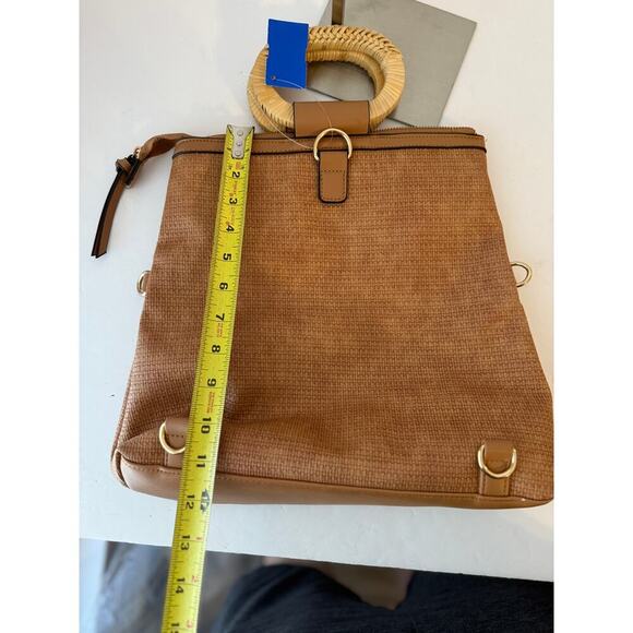 Boho Chic Women's Handbag Wicker Handle Top Handle Tote Upcycle Straw Festival - Picture 6 of 6